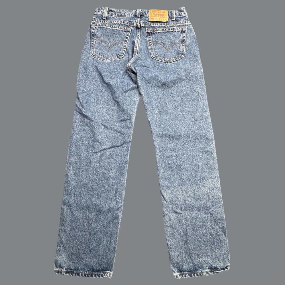 Levis 505 Straight Leg Jeans Mens 34x30 Blue Regular Fit Denim - Picture 6 of 8